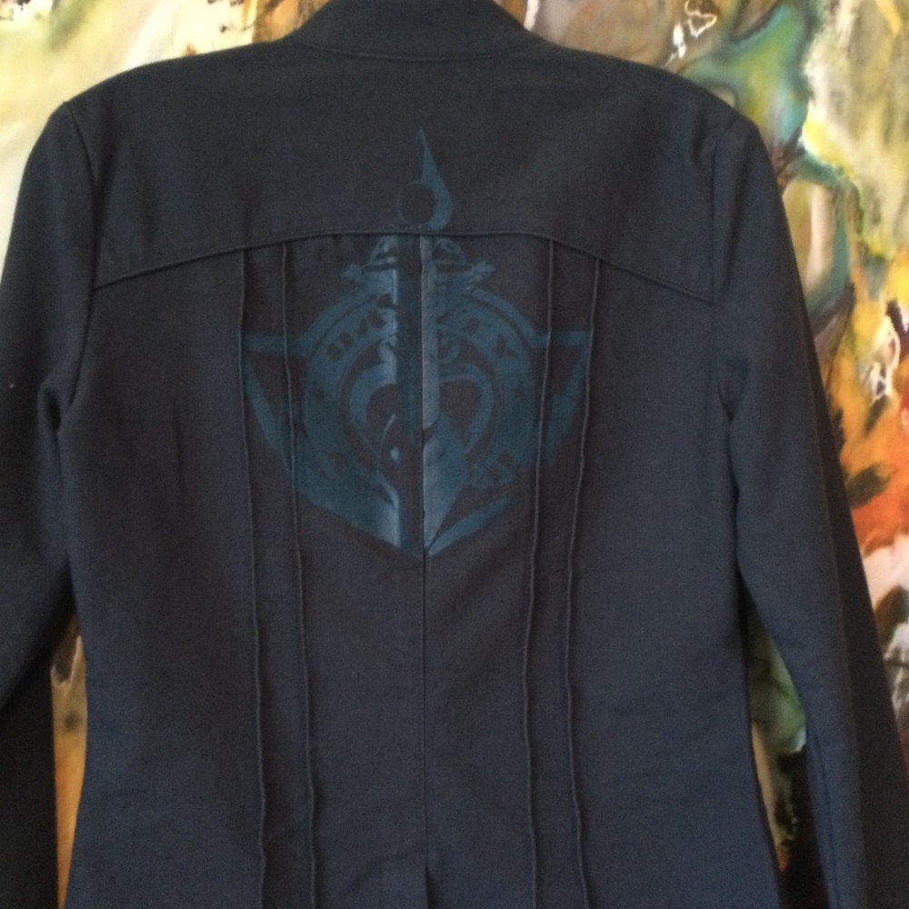 Oakley Navy Gray Military style Jacket Size M